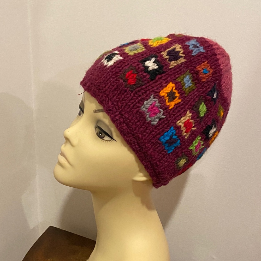 Colorful Knit Wool Hat - Picture 3 of 6